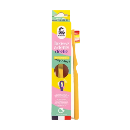 Brosse à dents rechargeable enfant (coloris jaune) 🟡🦷Lamazuna - La Planète à Paillettes