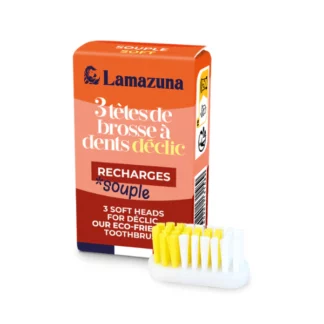 Recharge de 3 têtes de brosse à dents souple 🔄🌿 Lamazuna - La Planète à Paillettes