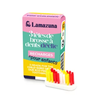 Recharge de 3 têtes de brosse à dents enfant 🔄🦷Lamazuna - La Planète à Paillettes
