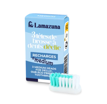 Recharge de 3 têtes de brosse à dents medium 🔄🦷 Lamazuna - La Planète à Paillettes