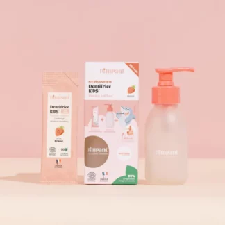 Kit découverte dentifrice kids fraise (1 bouteille + 1 recharge) 🍓🦷 Pimpant - La Planète à Paillettes