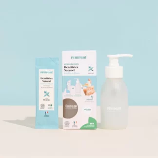 Kit découverte dentifrice menthe (1 bouteille + 1 recharge) 🌿🦷 Pimpant - La Planète à Paillettes