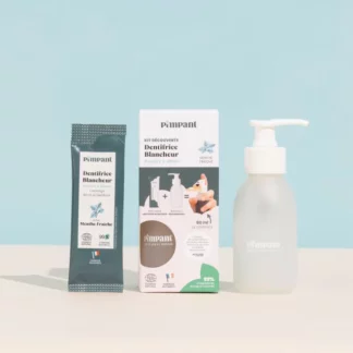 Kit découverte dentifrice blancheur (1 bouteille + 1 recharge) 🦷✨ Pimpant - La Planète à Paillettes