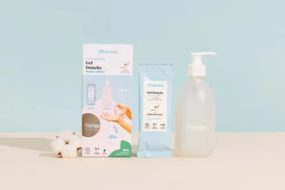 Kit découverte Gel douche Fleur de Coton - (1 bouteille + 1 recharge) ☁️🧼 - Pimpant - La Planète à Paillettes