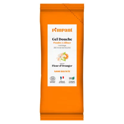 Gel douche Fleur d'Oranger à diluer - Stick recharge 🍊🛁 - Pimpant - La Planète à Paillettes
